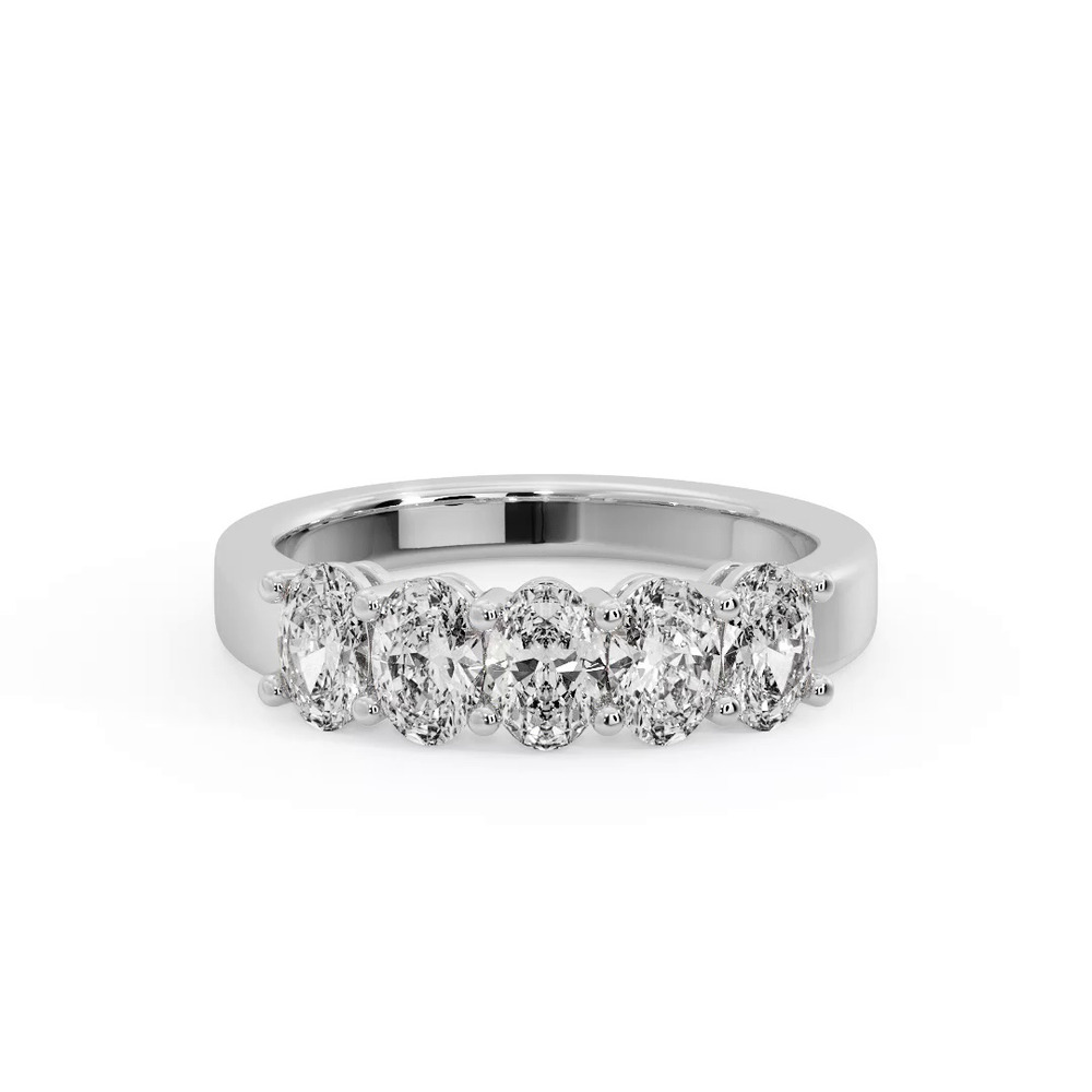360 degree view of Briar 5 Stone Shared Prong Anniversary Band