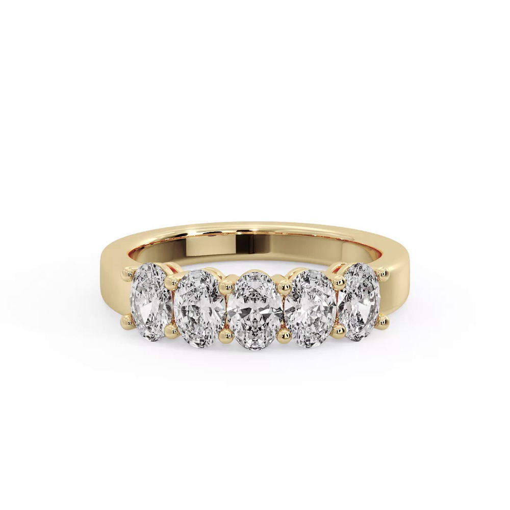 360 degree view of Briar 5 Stone Shared Prong Anniversary Band