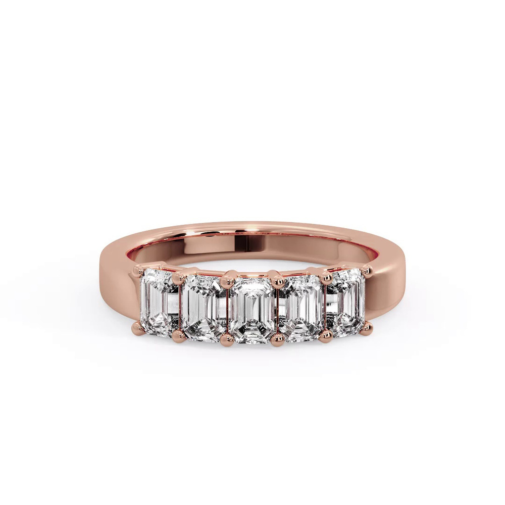 360 degree view of Macie 5 Stone Shared Prong Anniversary Band