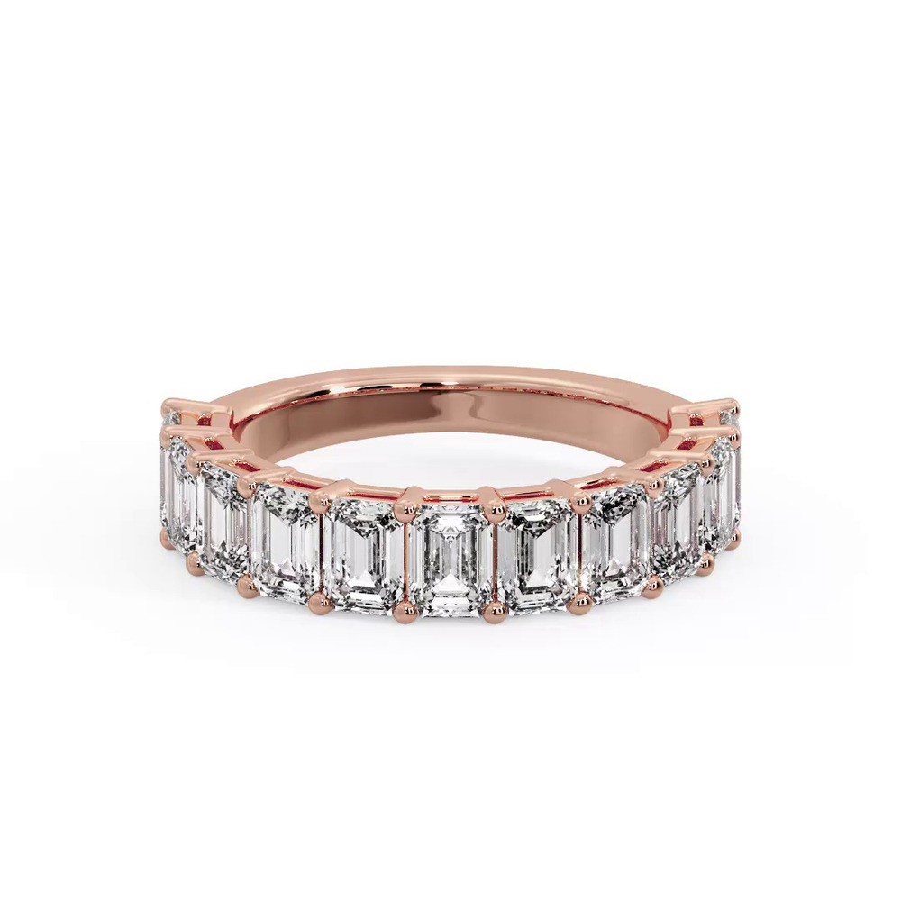 360 degree view of Monroe 11 Stone Shared Prong Lab Anniversary Band