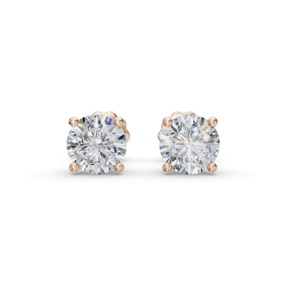 360 degree view of Hidden Halo Diamond Studs