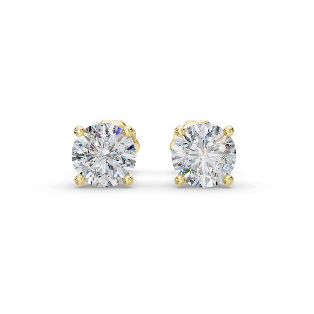 360 degree view of Hidden Halo Diamond Studs
