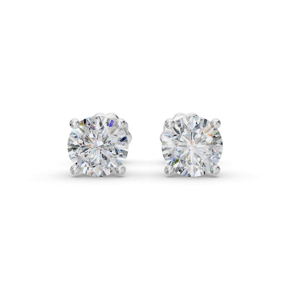 360 degree view of Hidden Halo Diamond Studs