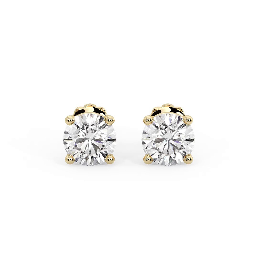 360 degree view of Four-Prong Earrings