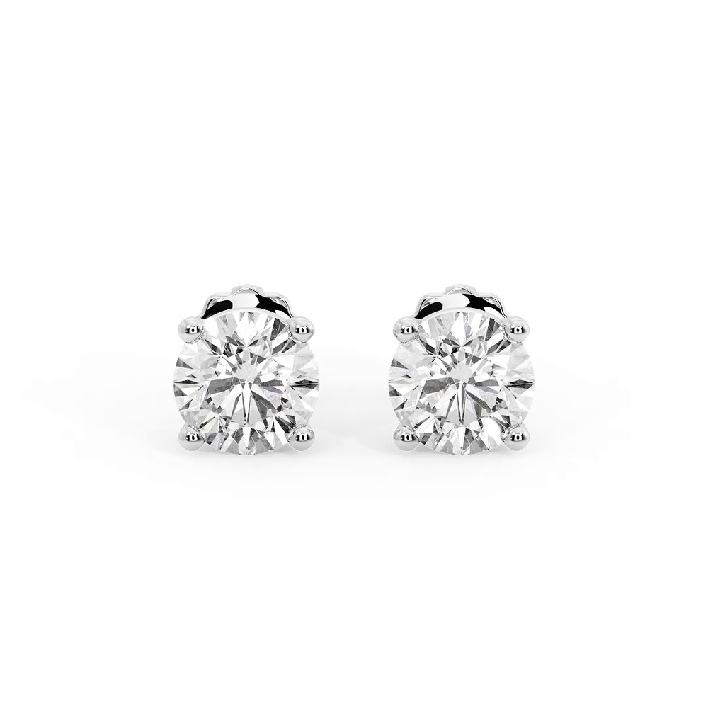 360 degree view of Four-Prong Earrings