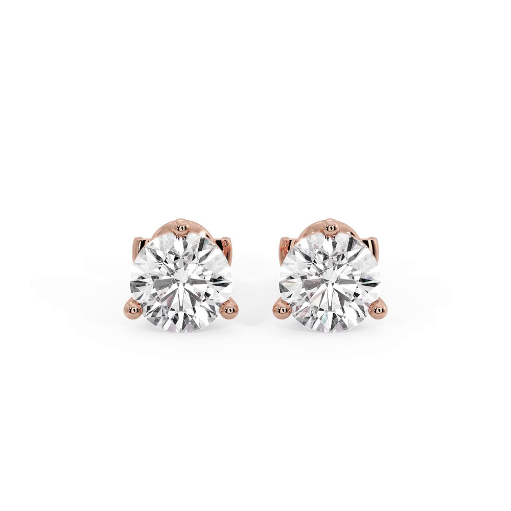 360 degree view of Three-Prong Martini Guardian Back Earrings