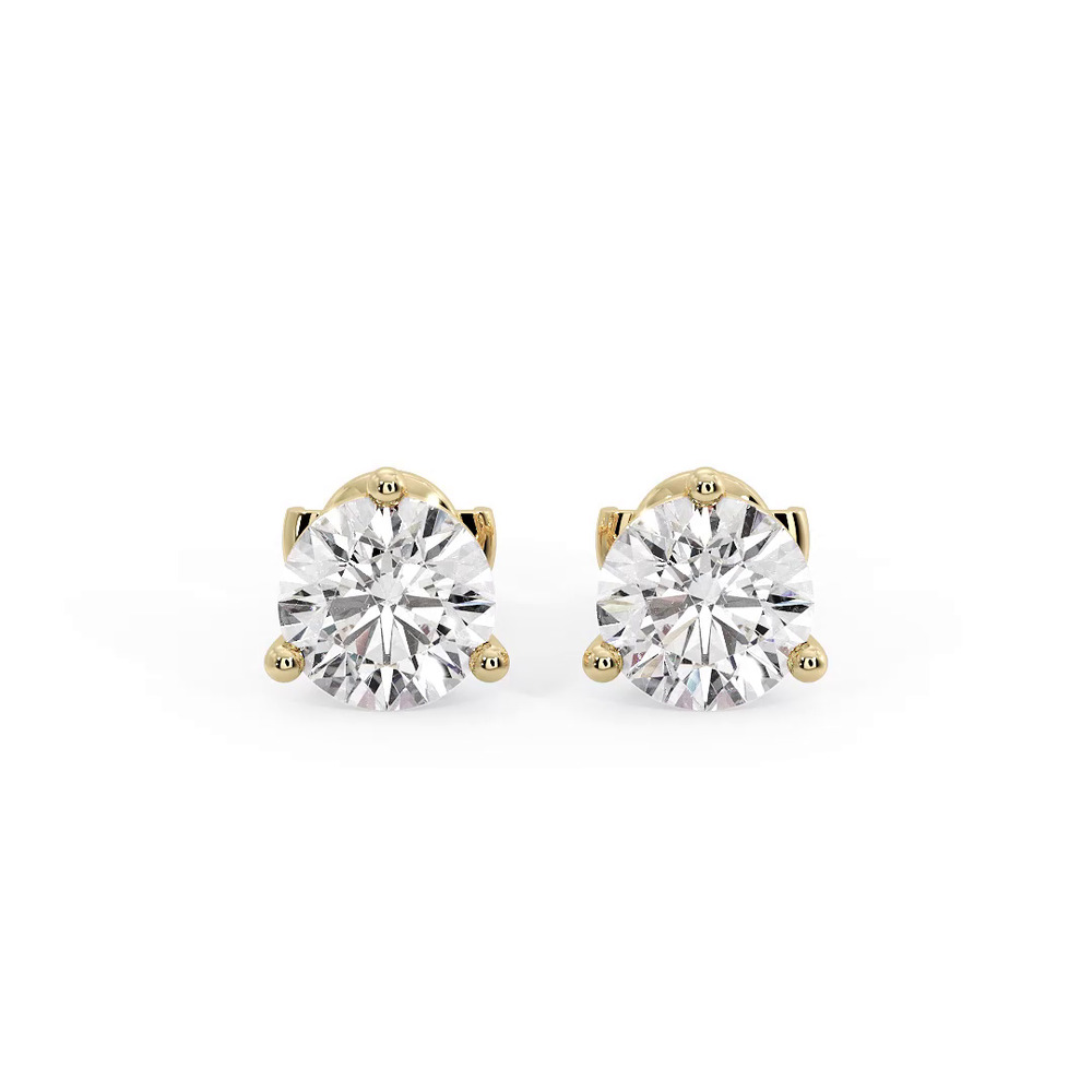 360 degree view of Three-Prong Martini Guardian Back Earrings