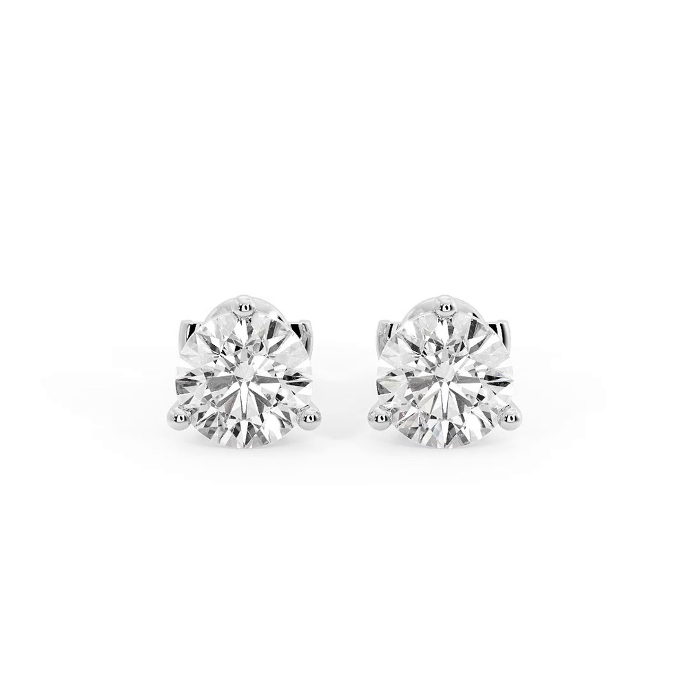 360 degree view of Three-Prong Martini Guardian Back Earrings