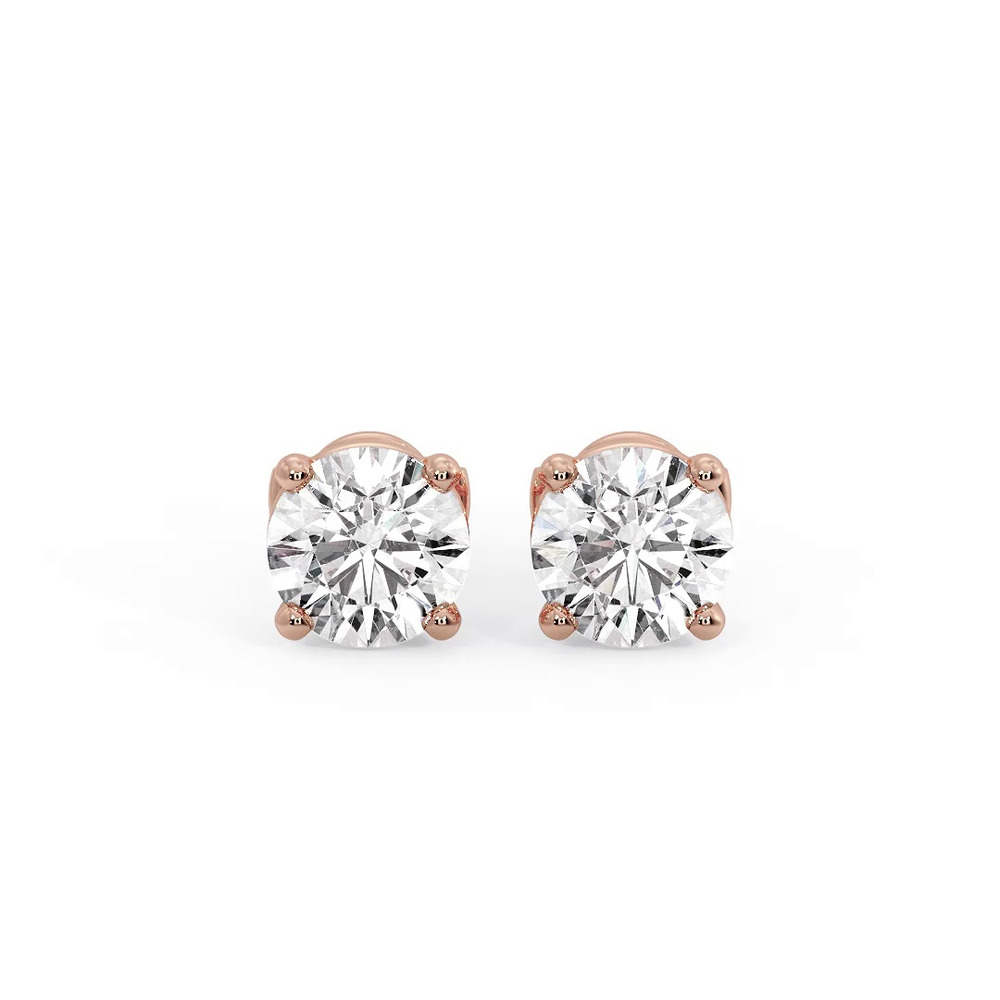 360 degree view of Four-Prong Guardian Back Earrings
