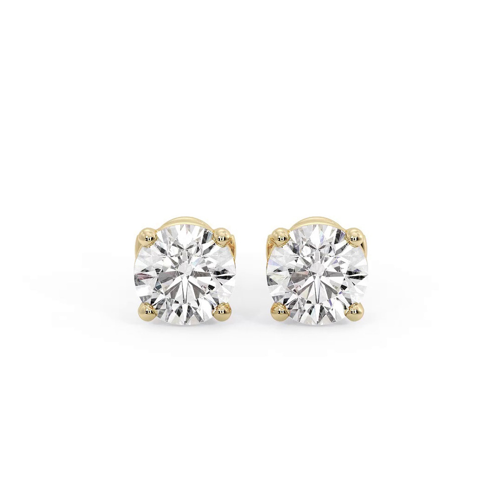 360 degree view of Four-Prong Guardian Back Earrings