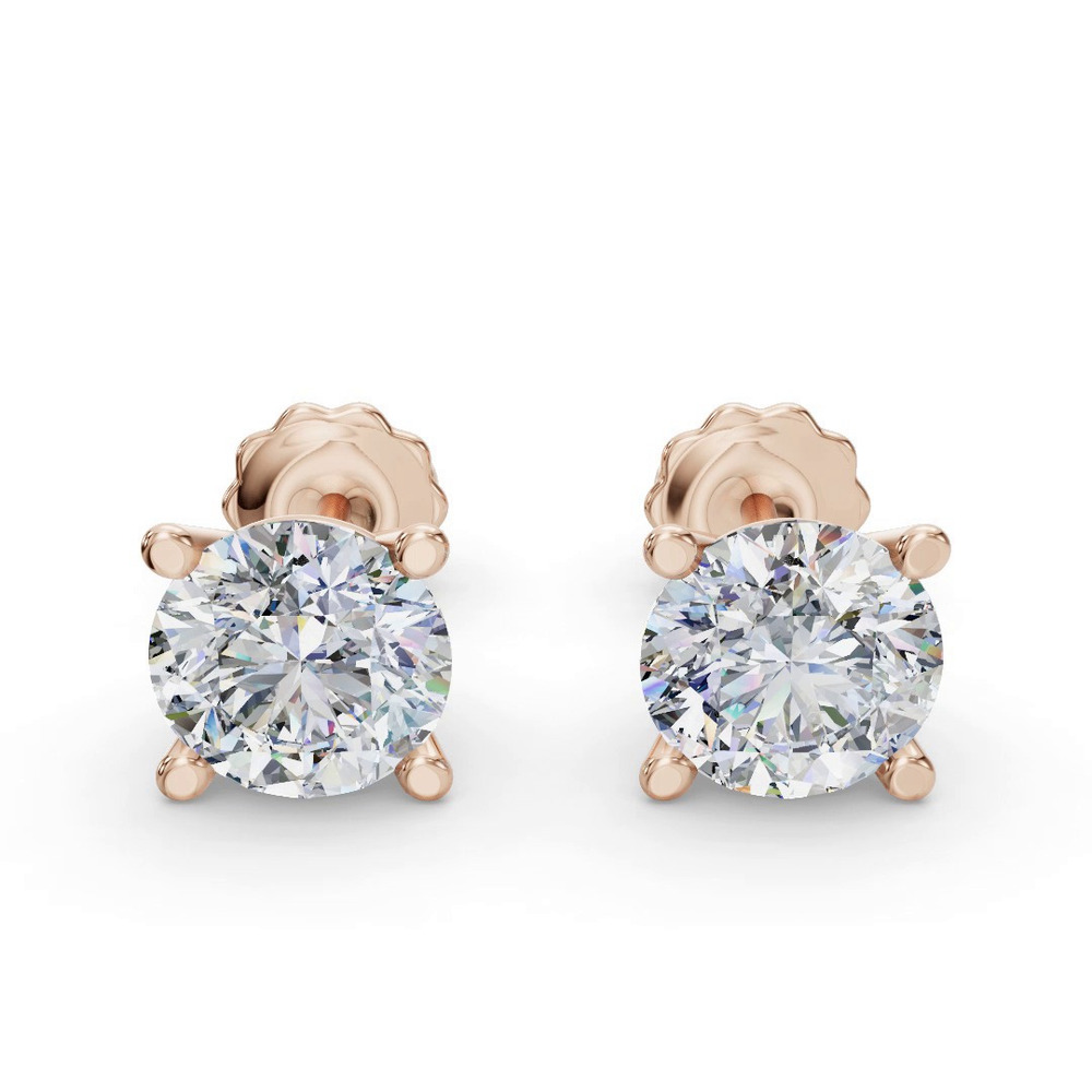 360 degree view of Four-Prong Martini Earrings