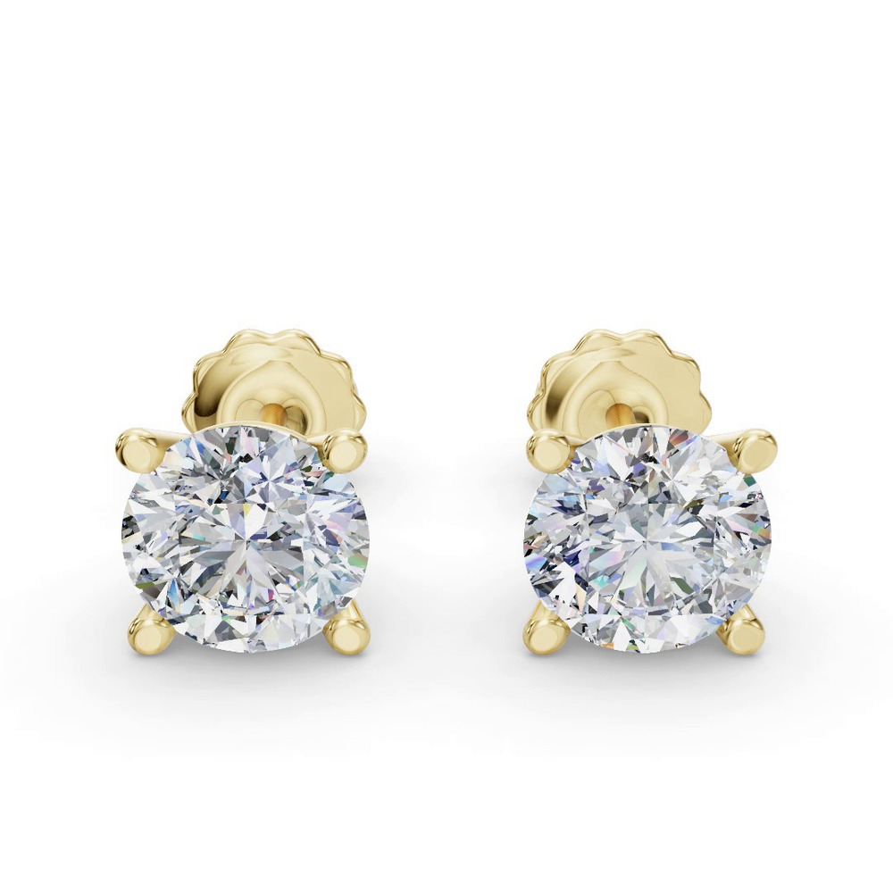 360 degree view of Four-Prong Martini Earrings