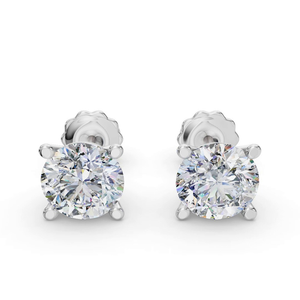 360 degree view of Four-Prong Martini Earrings