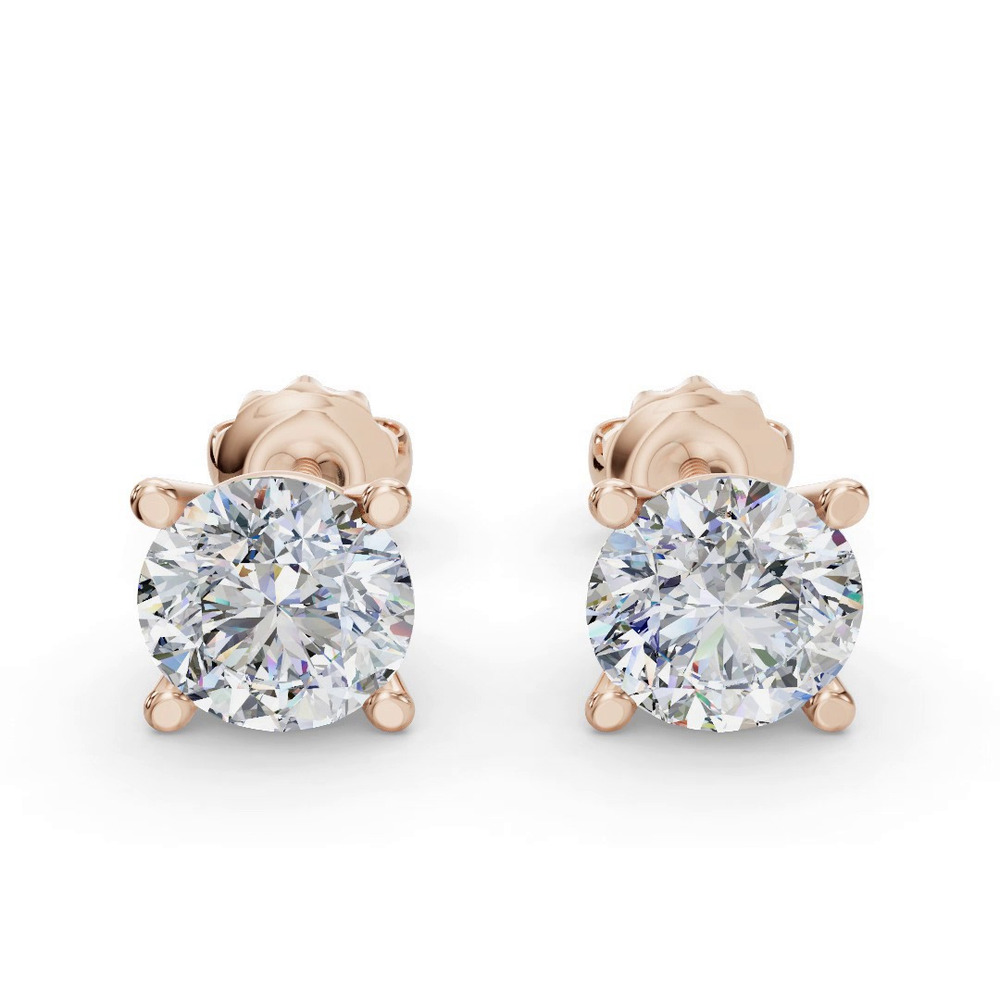 360 degree view of Four-Prong Martini Screw Back Earrings