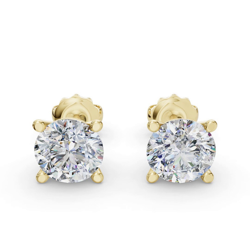 360 degree view of Four-Prong Martini Screw Back Earrings