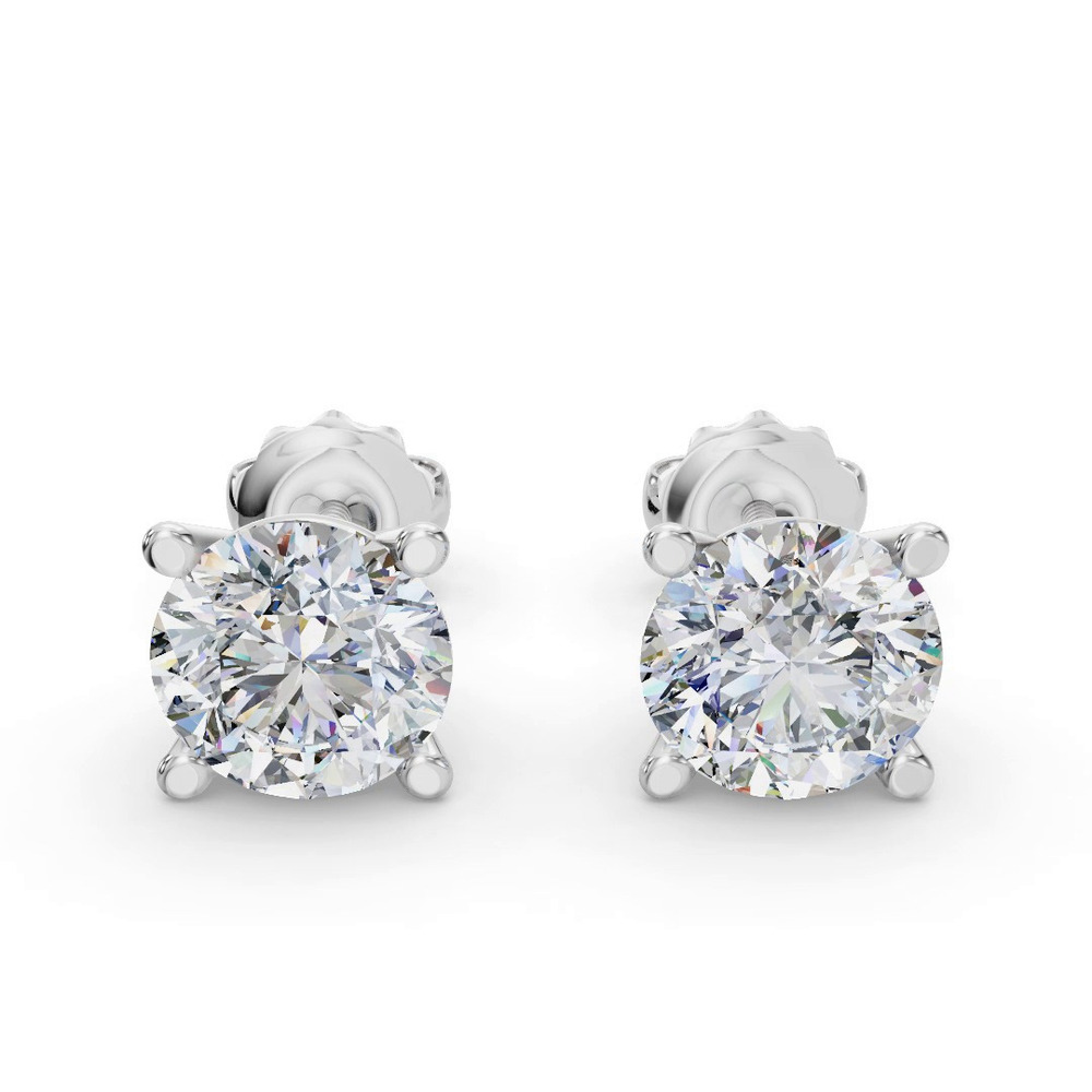 360 degree view of Four-Prong Martini Screw Back Earrings