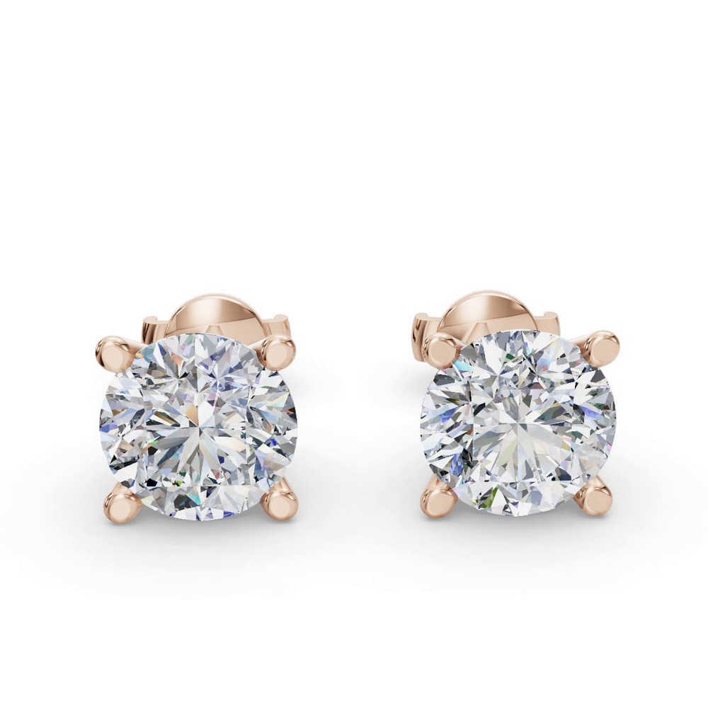 360 degree view of Four-Prong Martini Guardian Back Earrings