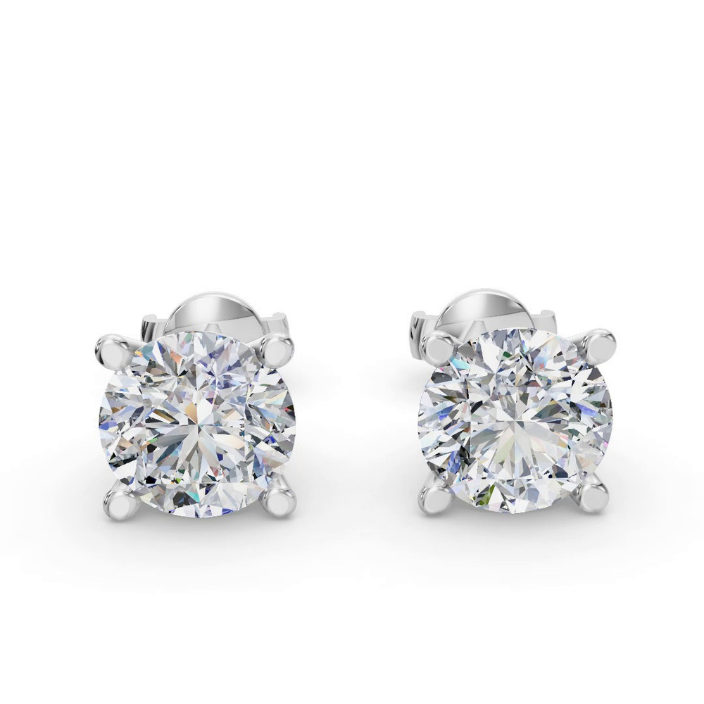 360 degree view of Four-Prong Martini Guardian Back Earrings
