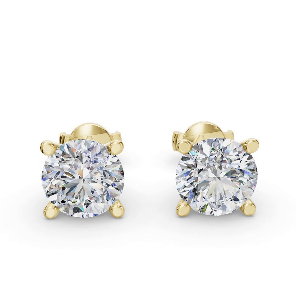 360 degree view of Four-Prong Martini Guardian Back Earrings