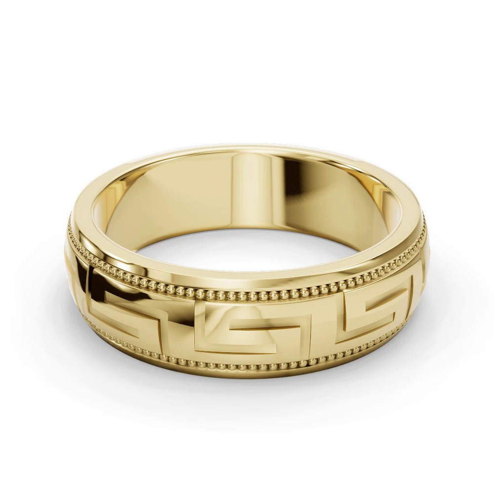 360 degree view of Fancy Carved Diamond Cut Band (5mm)