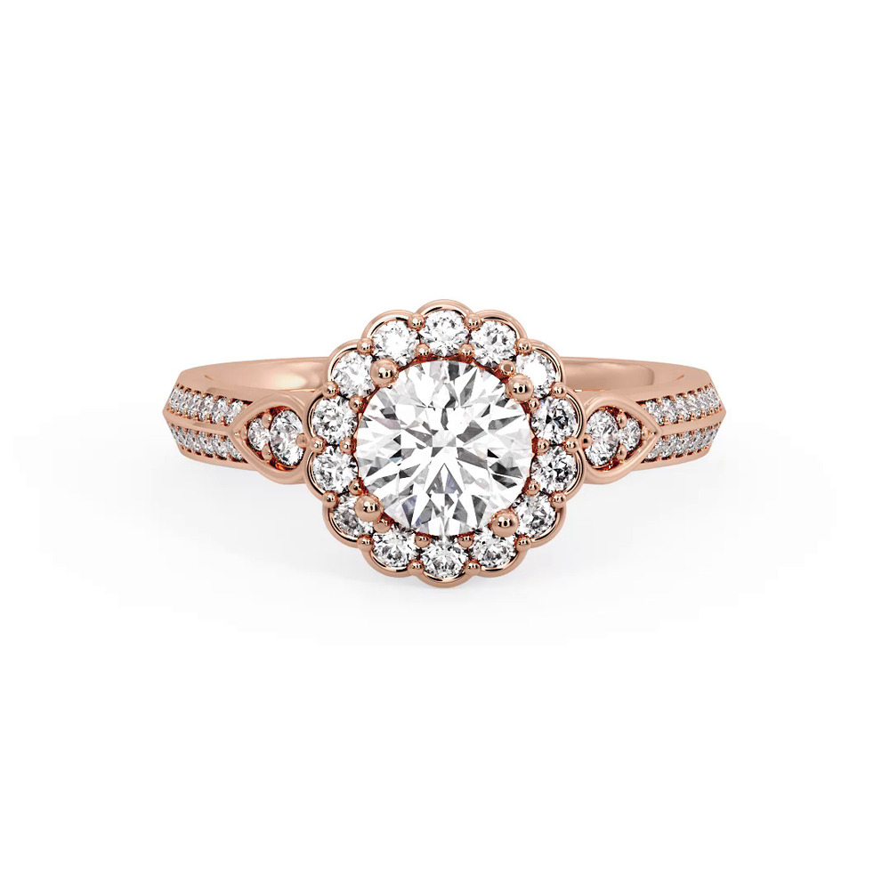 360 degree view of Phoenix Halo Wrap Engagement Ring
