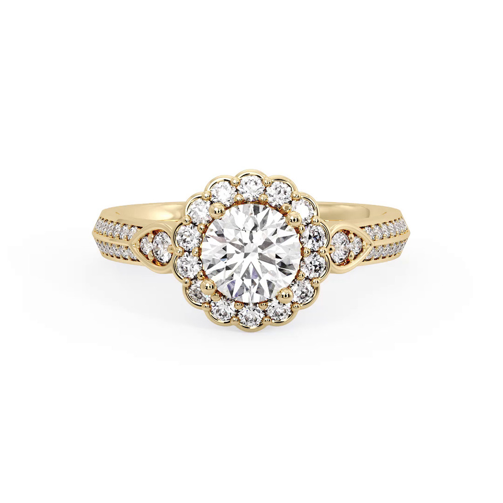 360 degree view of Phoenix Halo Wrap Engagement Ring