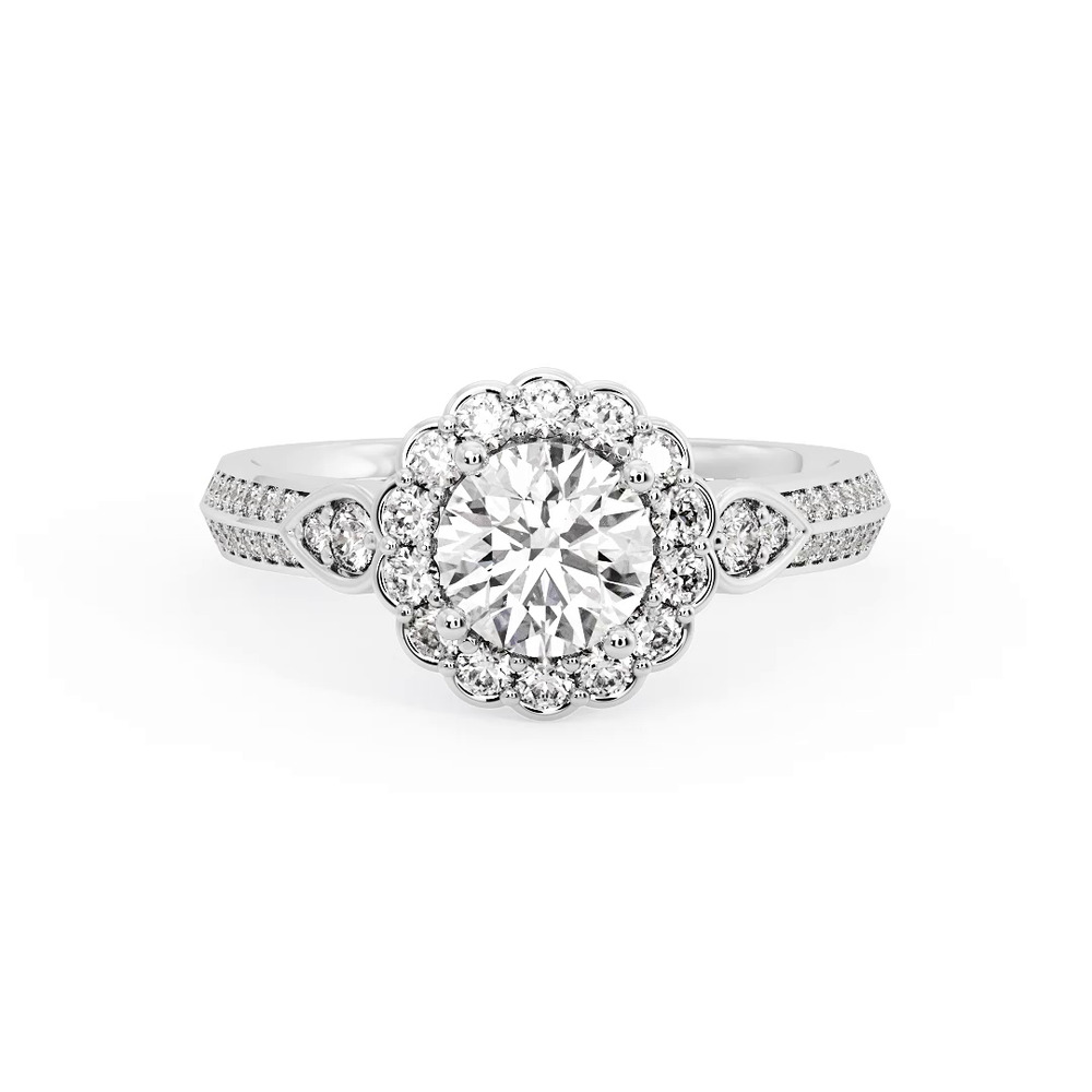 360 degree view of Phoenix Halo Wrap Engagement Ring