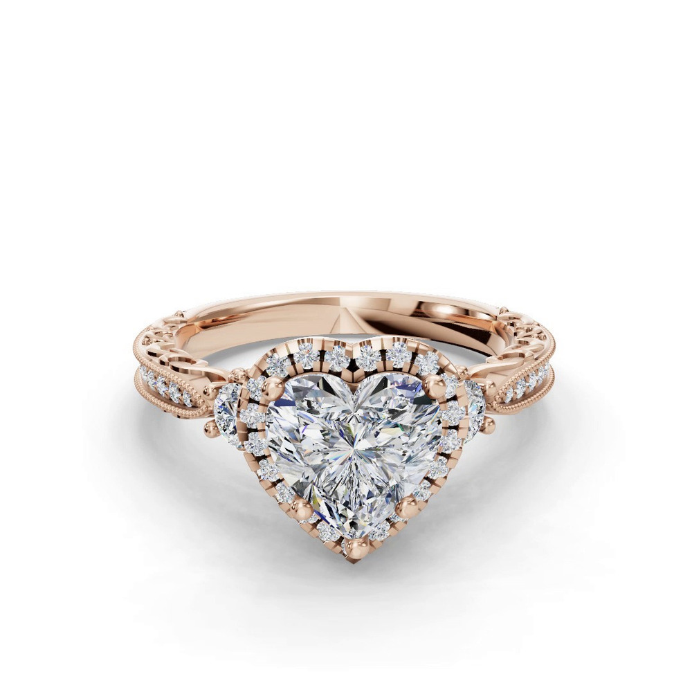 360 degree view of Winter Halo Engagement Ring
