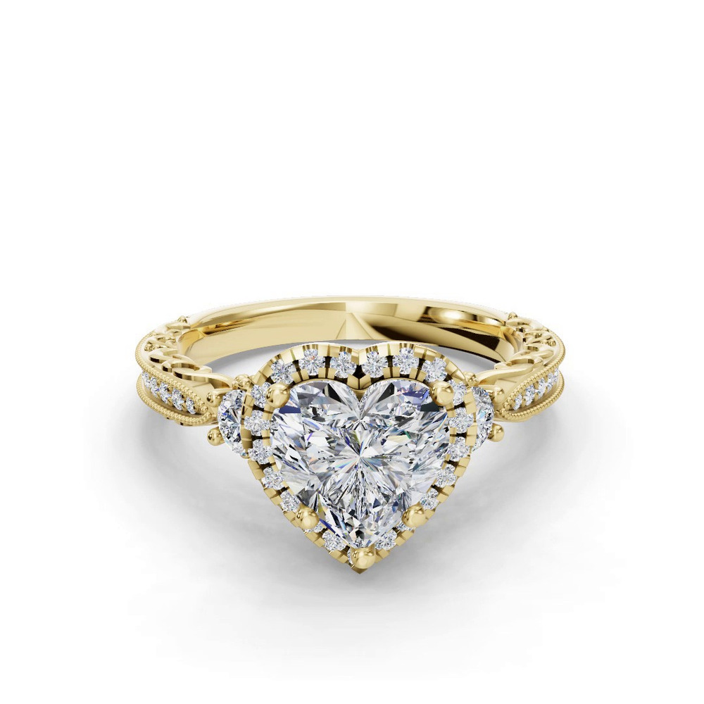 360 degree view of Winter Halo Engagement Ring