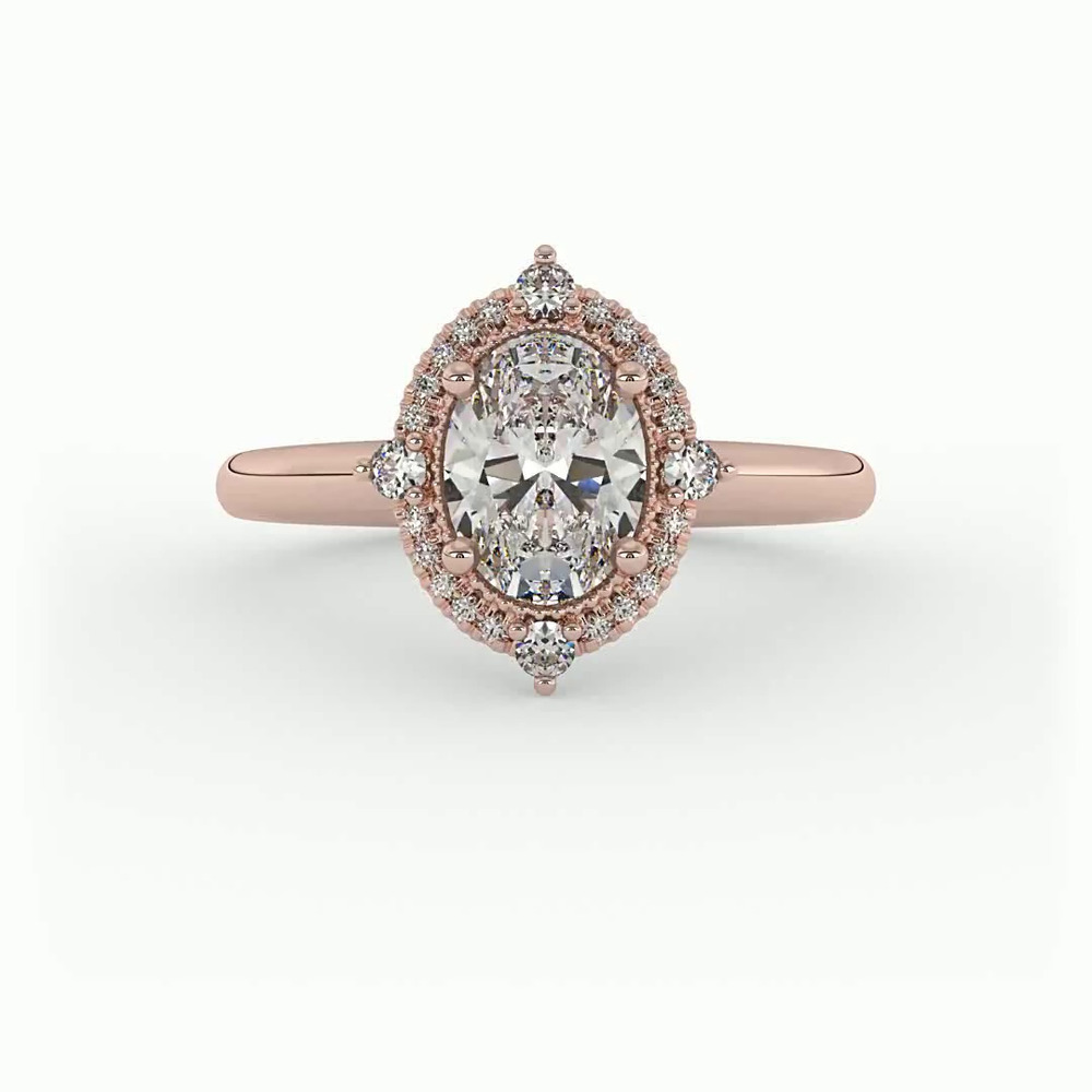 360 degree view of Reign Halo Engagement Ring