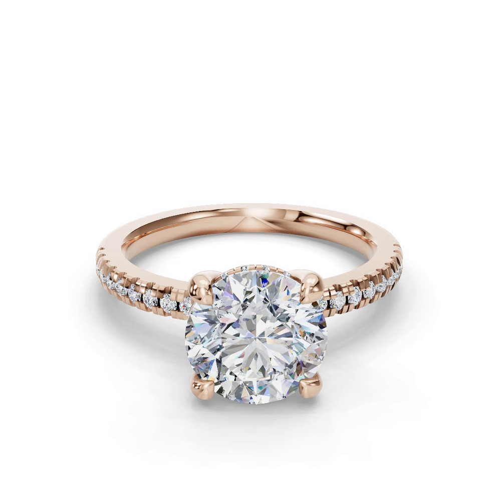 360 degree view of Gabriella Pavé Hidden Halo Engagement Ring