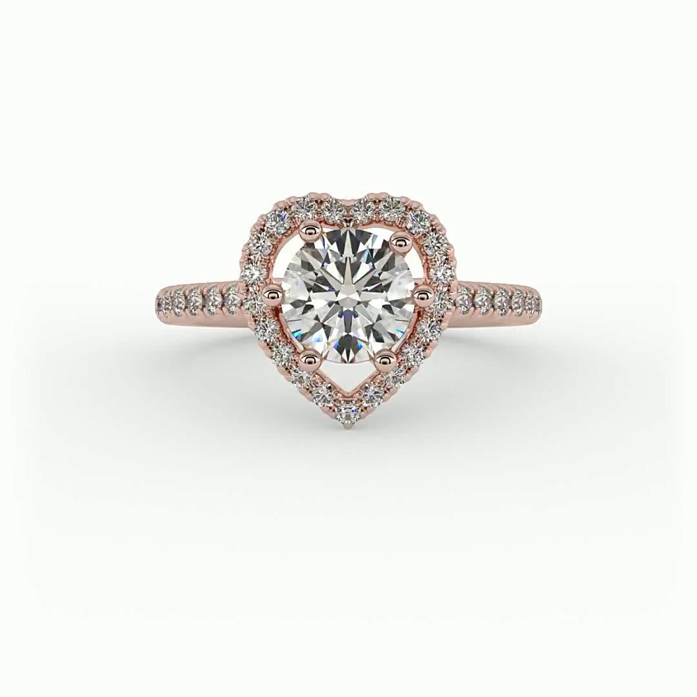 360 degree view of Tracy Halo Engagement Ring