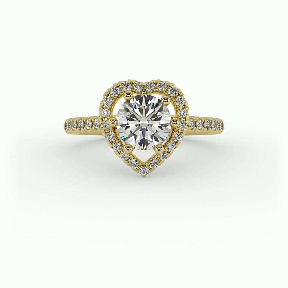 360 degree view of Tracy Halo Engagement Ring
