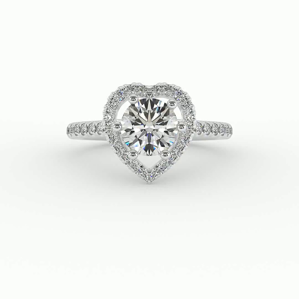 360 degree view of Tracy Halo Engagement Ring