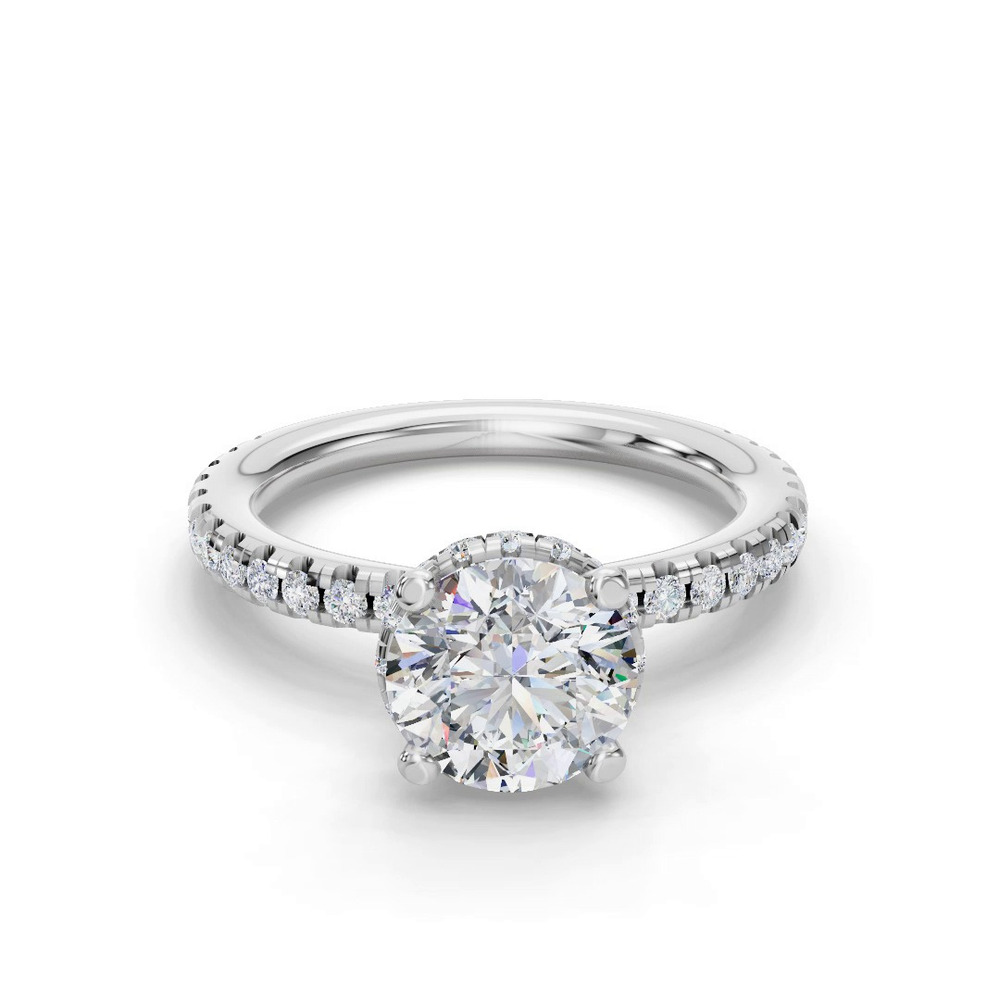 360 degree view of Amanda Double Hidden Halo Engagement Ring