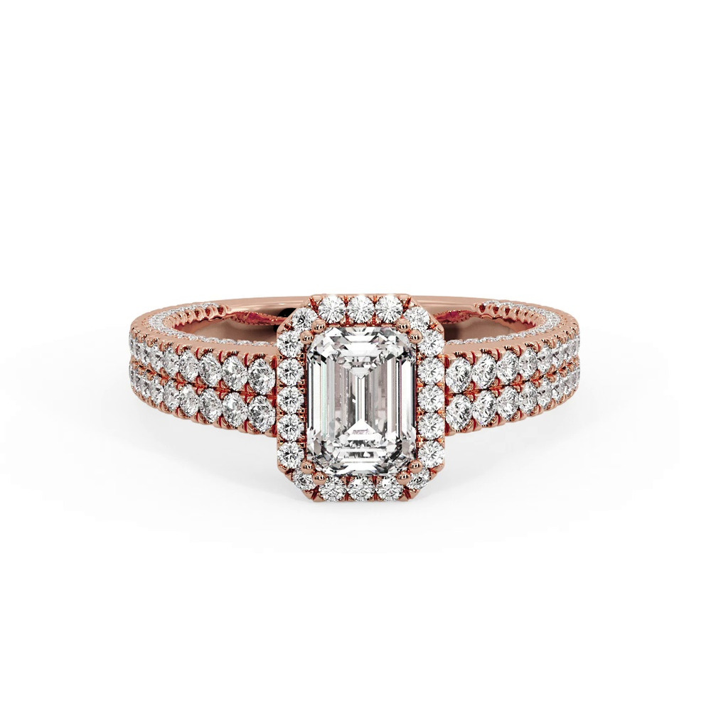 360 degree view of Anya Hidden Halo Engagement Ring