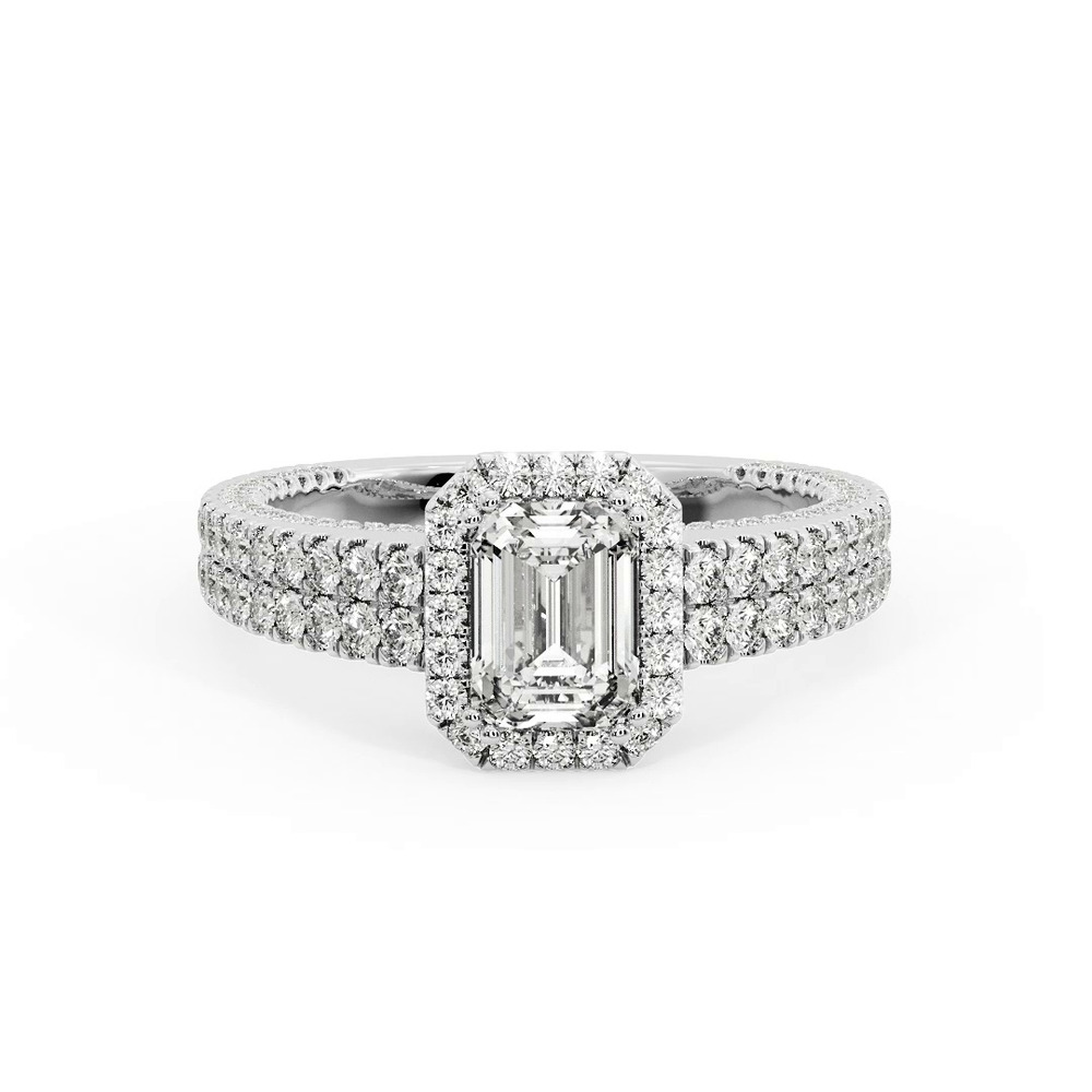 360 degree view of Anya Hidden Halo Engagement Ring