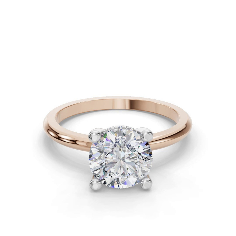 360 degree view of Skyler Two-Tone Hidden Halo Engagement Ring