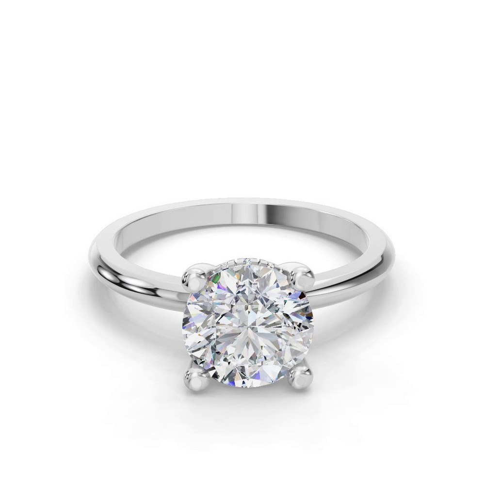 360 degree view of Skyler Two-Tone Hidden Halo Engagement Ring