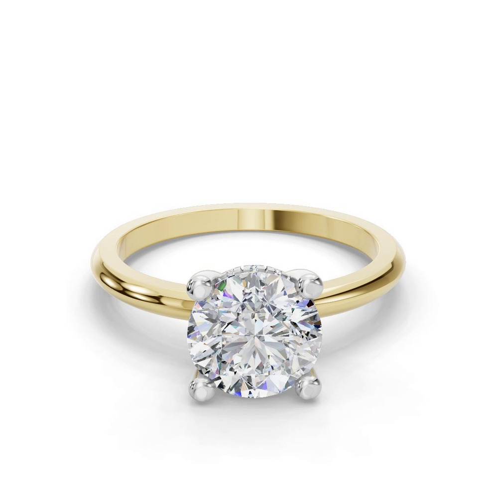 360 degree view of Skyler Two-Tone Hidden Halo Engagement Ring