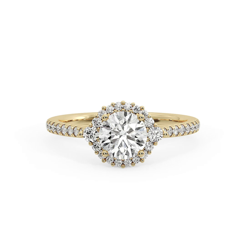 360 degree view of Hannah Diamond Halo Engagement Ring