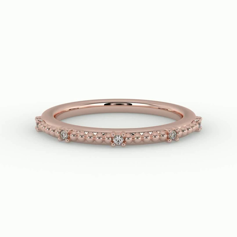 360 degree view of Ruby Bubble Diamond Band
