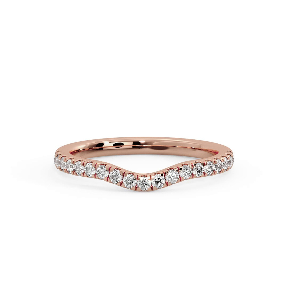 360 degree view of Rose Pave Band