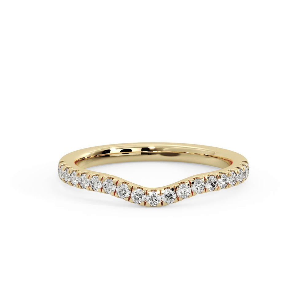 360 degree view of Mackenzie Curved Pave Band