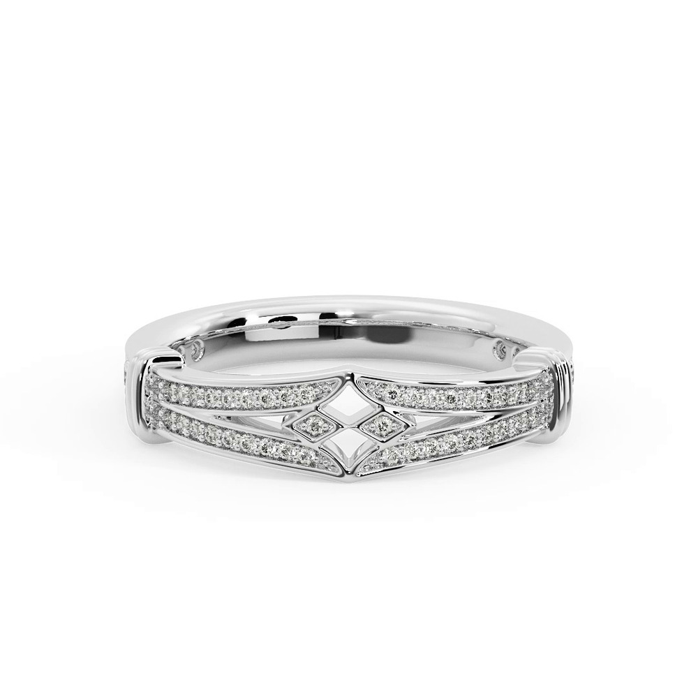 360 degree view of Georgia Art Deco Diamond Band