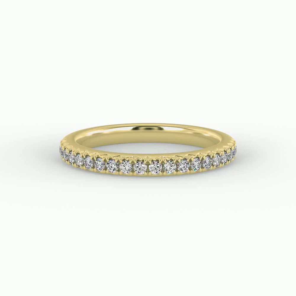 360 degree view of Gianna French Pave Band