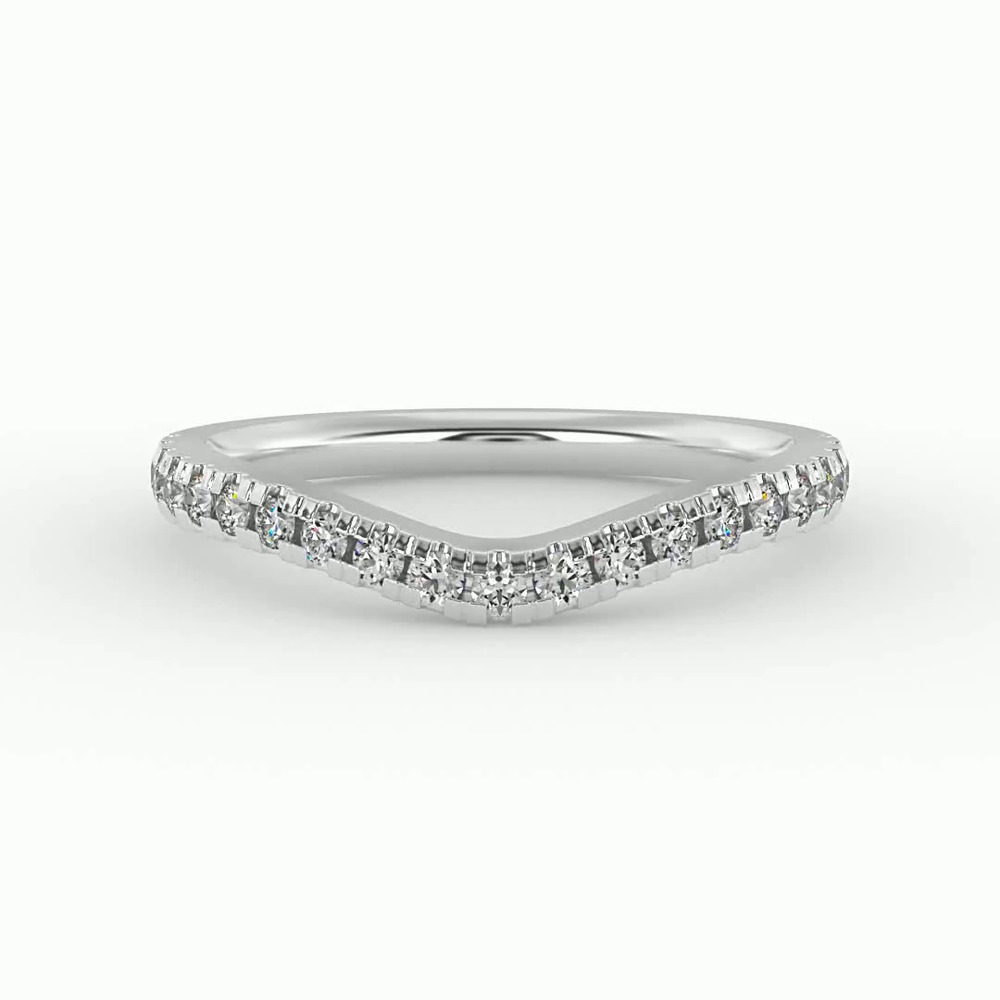 360 degree view of Noa Pavé Curved Band