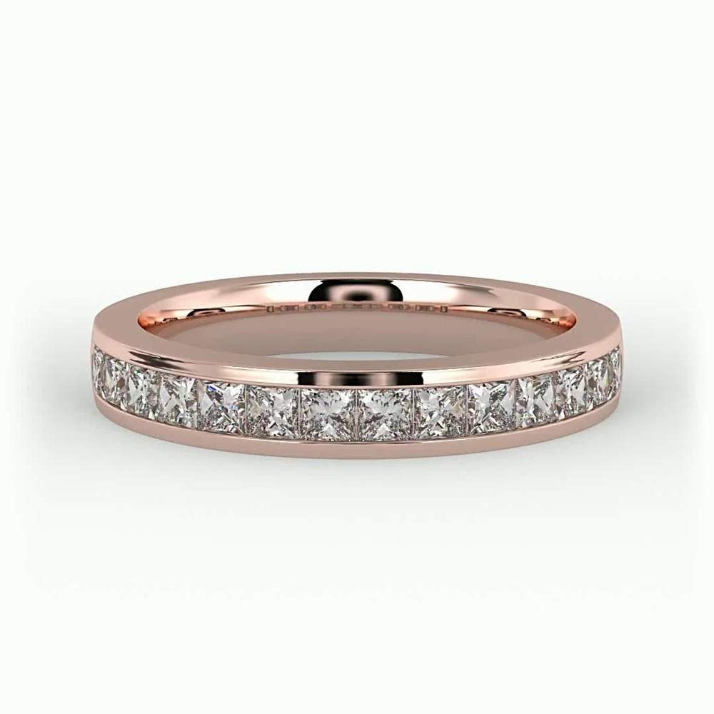 360 degree view of Noelle Channel-Set Princess-Cut Band