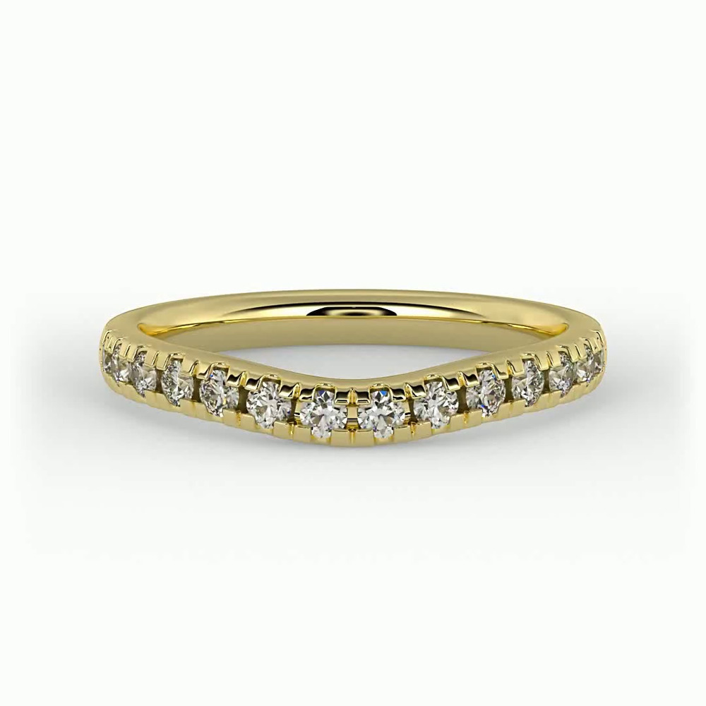 360 degree view of Angelina Pave Band