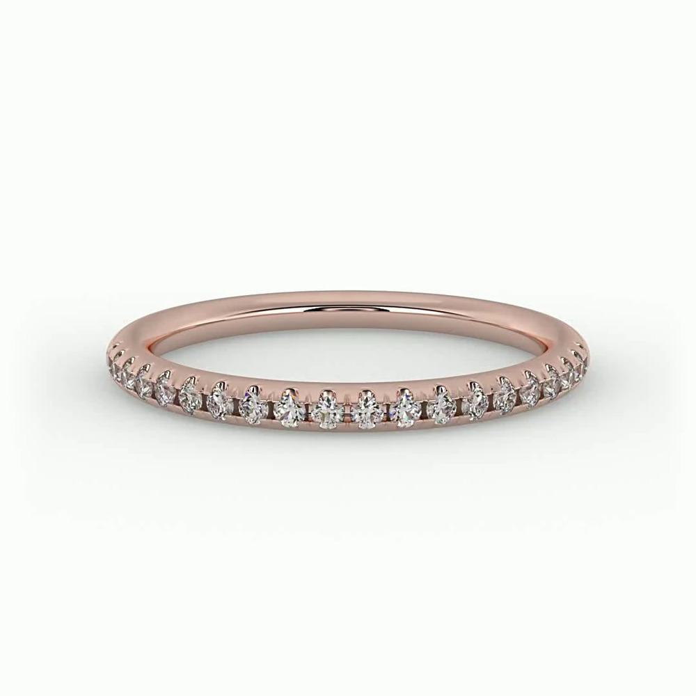 360 degree view of Dahlia Pave Band